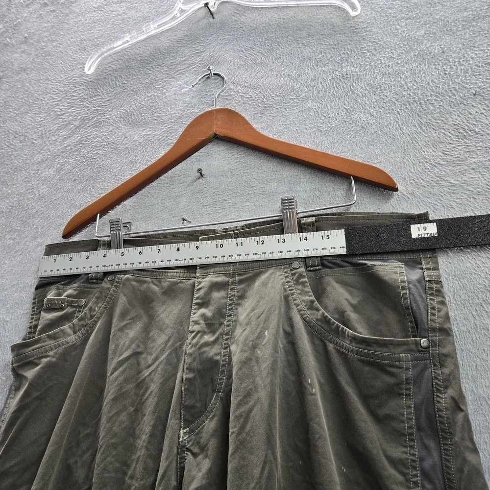 Kuhl Radikl Men Activewear Pants 36X32 Olive Green Chino Outdoor Hiking READ
